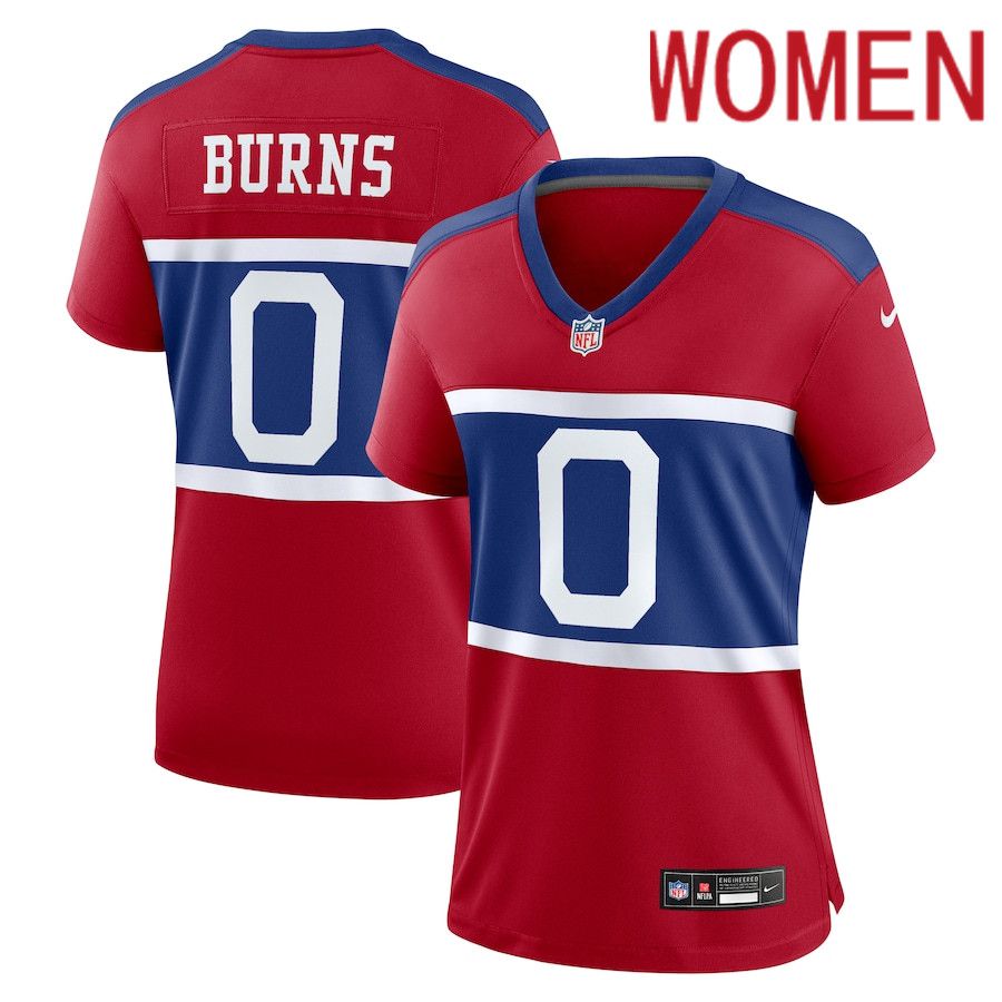 Women New York Giants #0 Brian Burns Nike Century Red Alternate Player Game NFL Jersey